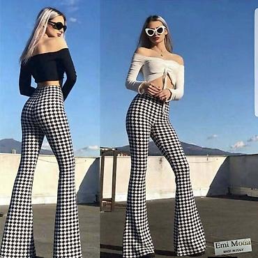 Pantalone: Ženske pantalone sa visokim strukom i zvonastim nogavicama - Kroj — 7
