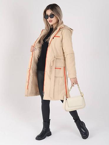 Пальто: Пальто, Классика, Осень-весна, Твид, По колено, На молнии, L — 9