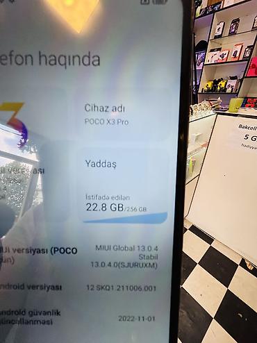 mi 17 pro: Poco X3 Pro, 256 GB, rəng - Boz, Zəmanət, Sensor, Barmaq izi — 3