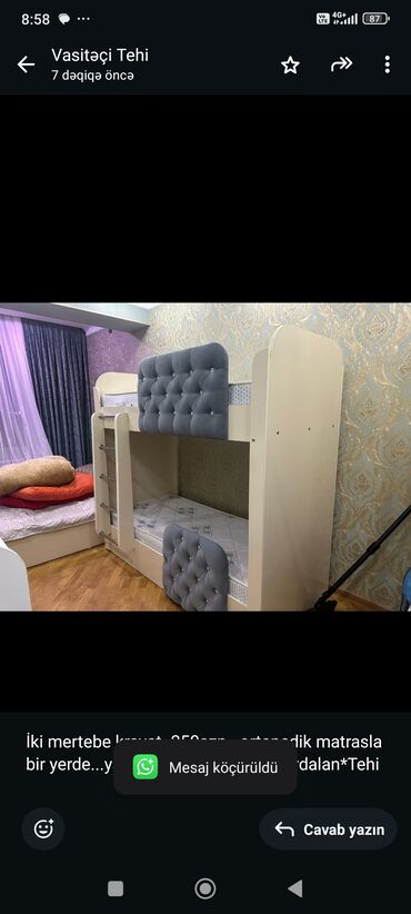 Bağ, çöl mebeli: Oğlan və qız üçün, İşlənmiş, Çarpayı, Matras ilə