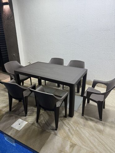 alca tursusu: Balkon üçün, Açılmayan, Dördbucaq masa, 6 stul