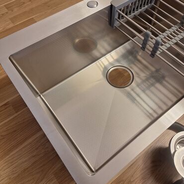 Mətbəx çanaqları: Yeni Kvadrat Mətbəx çanağı, Şkafsız, Paslanmaz polad, Pulsuz çatdırılma — 13