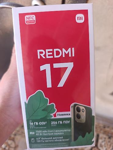 халадилник сатылат: Смартфон Xiaomi Redmi 17 новый не распакованный Основные — 1