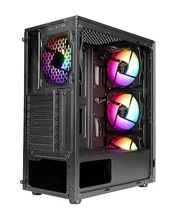 ucuz pc kasa: ZEIRON Z-master X100 orta ölçülü PC korpusu – ARGB ventilyatorlu, şüşə — 2