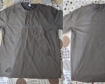 Футболка, Оверсайз, Трикотаж, Б/у, XL