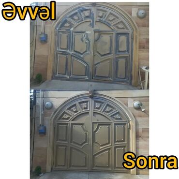 Həyət darvazaları: Darvazalari̇n renglenmesi̇ xi̇dməti̇ növbəti̇ el i̇şi̇mi̇z 😍 — 8