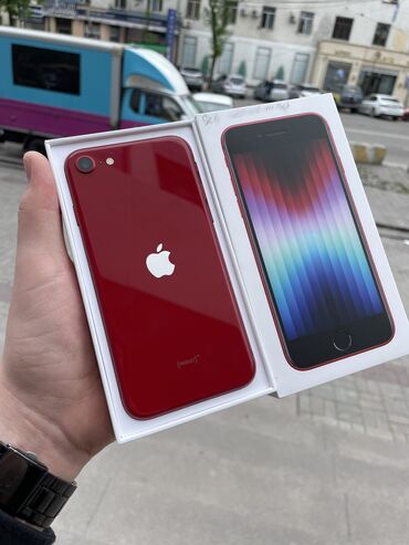 IPhone SE 2022, Новый, 256 ГБ, Красный, Защитное стекло, Чехол, Коробка, В рассрочку, 100 %