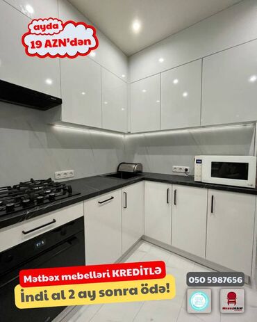 Sifarişlə mətbəx mebeli: Sifarişlə mətbəx dəsti, Özü çəkən petlələr, Sadə laminat, Kredit var, Pulsuz çatdırılma -da lalafo.az — 30 Sifarişlə mətbəx mebeli: Sifarişlə mətbəx dəsti, Özü çəkən petlələr, Sadə laminat, Kredit var, Pulsuz çatdırılma — 30