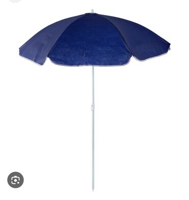 зонт большой пляжный: Зонт пляжный. Синий. Почти новый. Пользовались 1 раз. Цена за шт