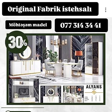 Alyans mebel dəsti – Original fabrik istehsalı Yemək otağı və yataq