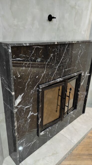 ешик темир: Двери на камин со стекломд. На заказ