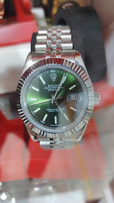 bakida saat: Saat: “Rolex Oyster Perpetual LabelNoir” üslubunda mexaniki qol saatı — 9