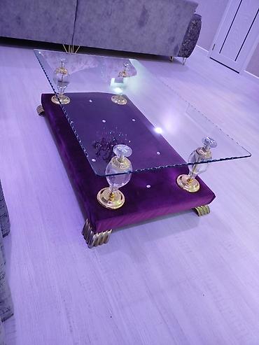 Masalar: Jurnal masası, İşlənmiş, Açılmayan, Şüşə, Dördbucaq masa — 4