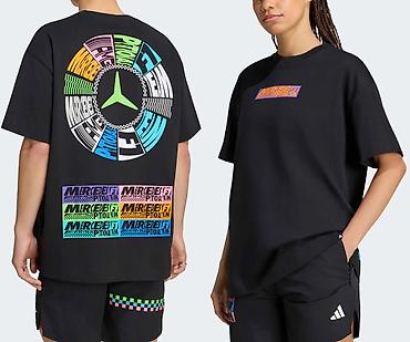 Kişi geyimləri: Unisex Lights On T‑shirt Black – ADIDAS ORIGINAL Official Mercedes-AMG — 4