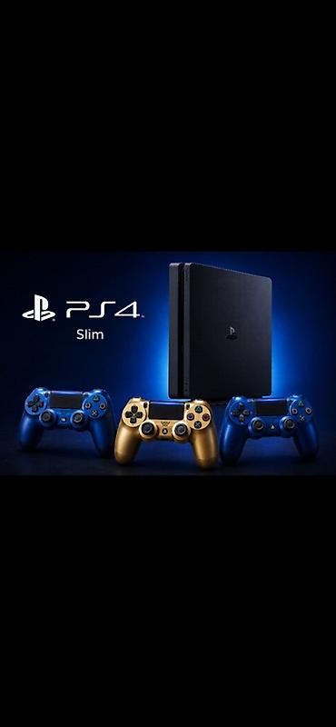 playstatio: PlayStation 4 Slim komplekti - Model: PS4 Slim, qara rəng - Daxildir — 2