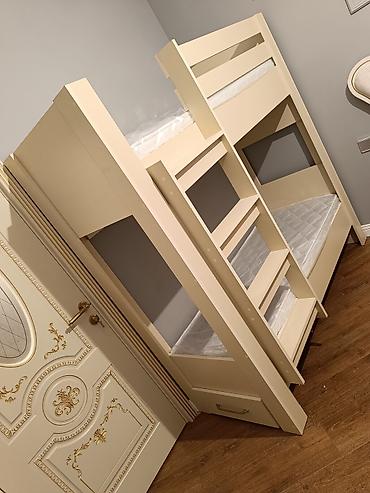 2mertebe çarpayı: Oğlan və qız üçün, Yeni, Çarpayı, Matras ilə, Siyirməli, Laminat — 1