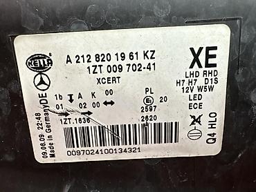 e63 212: Передняя левая фара Mercedes-Benz 2013 г., Б/у, Оригинал, Германия — 2