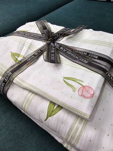 Комплекты постельного белья: Муслиновые постельное белье с нежными цветочными принтами - Материал — 10