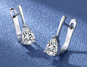 залез под одеяло к спящей: Серебряные серьги, Проба 925, Циркон, Женские, Новый