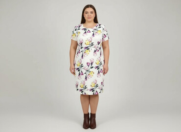 sukienki xl na wesele allegro: Women`s dress, size 4XL