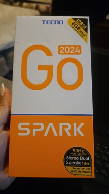 Honor: Tecno Spark Go 2024, 128 GB, rəng - Boz, Barmaq izi
