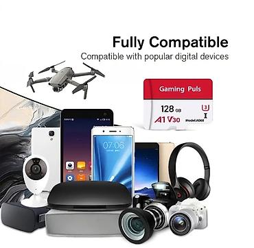 micro qulaqciq: 128 GB microSD yaddaş kartı – Gaming Puls A1 V30 U3 (Model: A068) TAM — 4