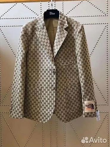 розовая: Пиджак с принтом монограмм и нашивкой The North Face x Gucci - — 2