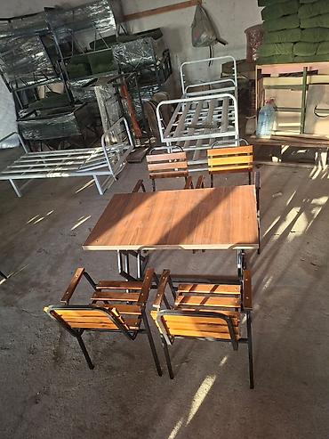 stul modelleri: Kafe, restoran, bağ evi və verandalar üçün 1 masa + 4 stul dəsti — 3