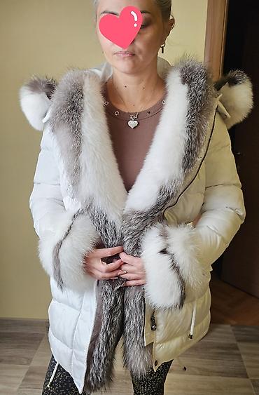 Zimske jakne: Ženska zimska jakna sa pravim krznom nova - Boja: bela - Topla — 5