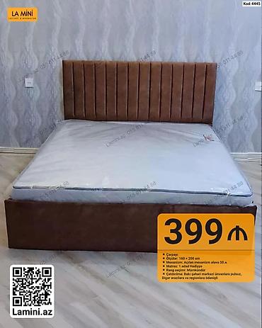 Məhsul: Çarpayı - Ölçü: 160 × 200 sm - Başlıq: Dikey tikişli, yumşaq