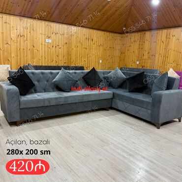 Yataq otağı dəstləri: Künc divan, Yeni, Açılan, Bazalı