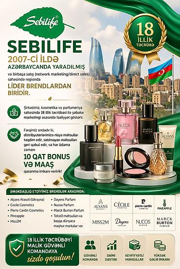 Sağlamlıq və gözəllik: Sebilife – kosmetika və parfumeriya üzrə şəbəkə marketinqi (network — 1