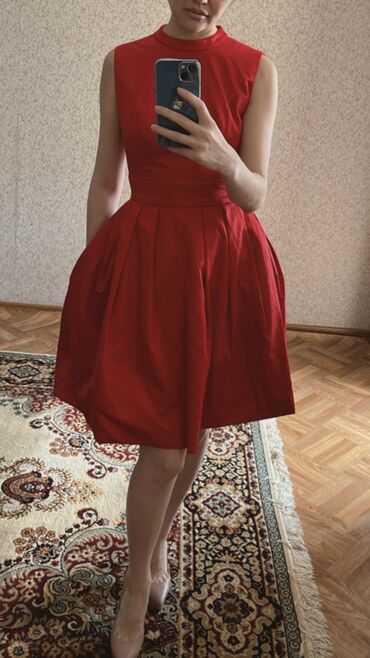 красный платье: Вечернее платье, Атлас, S (EU 36)