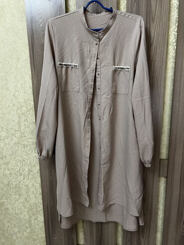 мужские рубашки стрейч: Рубашка L (EU 40), цвет - Бежевый