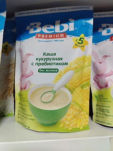 bene bebi: Каша детская Bebi Premium кукурузная с пребиотиком, без молока. - С 5 — 1