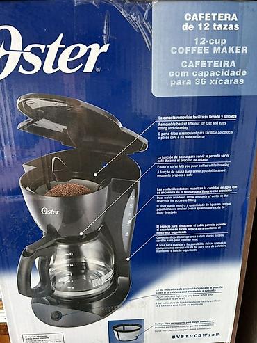 Капельная кофеварка Oster 12-cup (BVSTDC DW12B) - Объем: до 12 чашек at lalafo.kg Капельная кофеварка Oster 12-cup (BVSTDC DW12B) - Объем: до 12 чашек