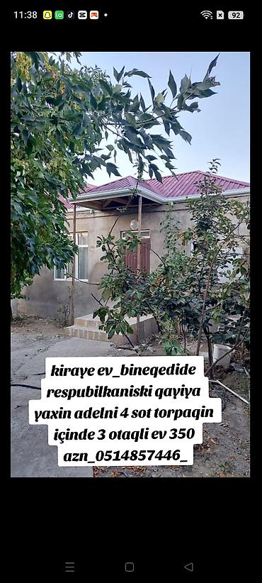 100 kv. m, 3 otaqlı, Qaz, İşıq, Su