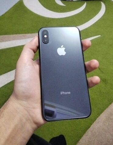 Apple iPhone: IPhone X, 64 GB, Space Gray, Zəmanət, Barmaq izi, Simsiz şarj