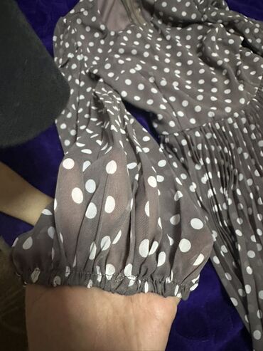 Повседневные платья: Повседневное платье, Длинная модель, Полиэстер, Платье-рубашка, M, L — 3