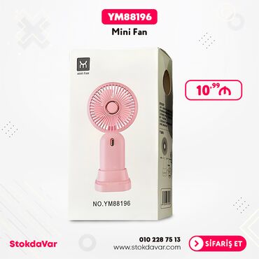 stolüstü ventilyator: 🔥🔥 "ym88196" mini fan ✅ rənglər: çəhrayı, bej, qara və ağ ✅ qoşulma