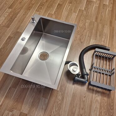 Mətbəx çanaqları: Yeni Kvadrat Mətbəx çanağı, Şkafsız, Paslanmaz polad, Pulsuz çatdırılma — 5