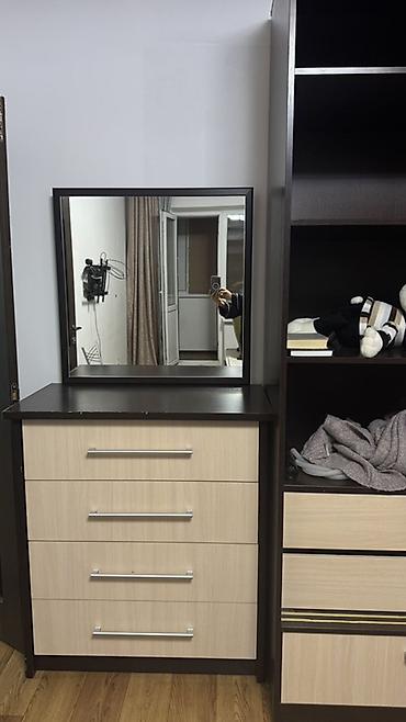 dressing table: Спальный гарнитур, Б/у, Шкаф, Белоруссия, ДСП, цвет - Коричневый — 4