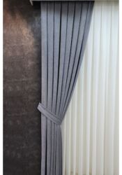 Pərdə və tüllər: İşlənmiş, Vilyur Pərdə, rəng - Boz, Ünvandan götürmə — 6