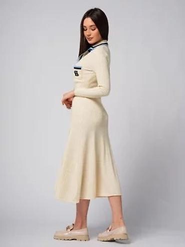 lining s: Повседневное платье, Осень-весна, Длинная модель, S, M, L — 5