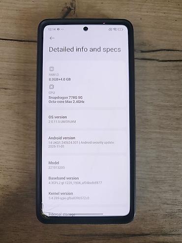 realme note 55: Poco X5 Pro 5G, 256 GB, rəng - Sarı, Barmaq izi — 2