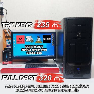 plata 1155: 🔹 Oyun və Ofis üçün Masaüstü Kompüter – Tam Hazır Komplekt! 🔹 💻 Tək