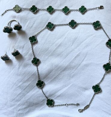 srebrna ogrlica sa srcem: Set: Earrings, Bracelet, Necklace