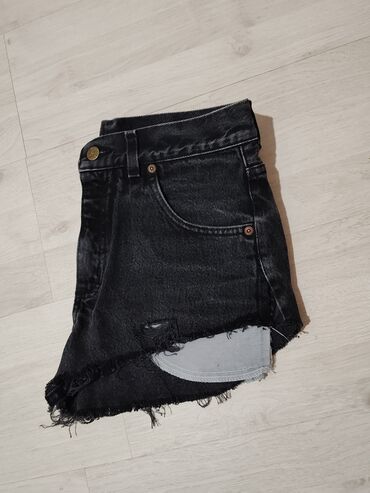 futrovane pantalone: S (EU 36), Jeans, color - Black, Single-colored