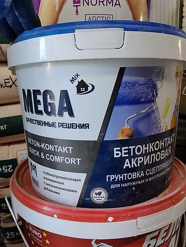 бетоноконтак: Бетоноконтакт акриловый MEGA Mix — грунтовка сцепляющая для наружных и — 1