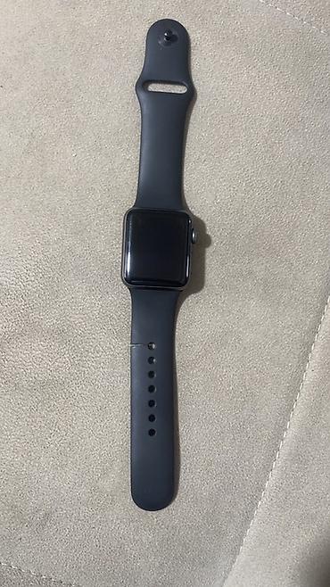 ios 8: Смарт‑часы Apple Watch (алюминий Space Gray) с черным спортивным — 1